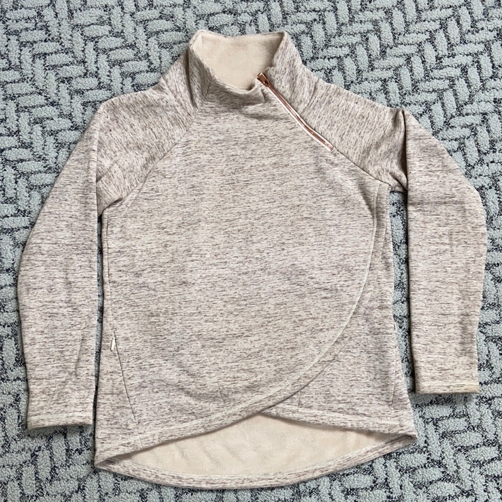 Athleta sweatshirt, Heathered pink and rose gold Medium